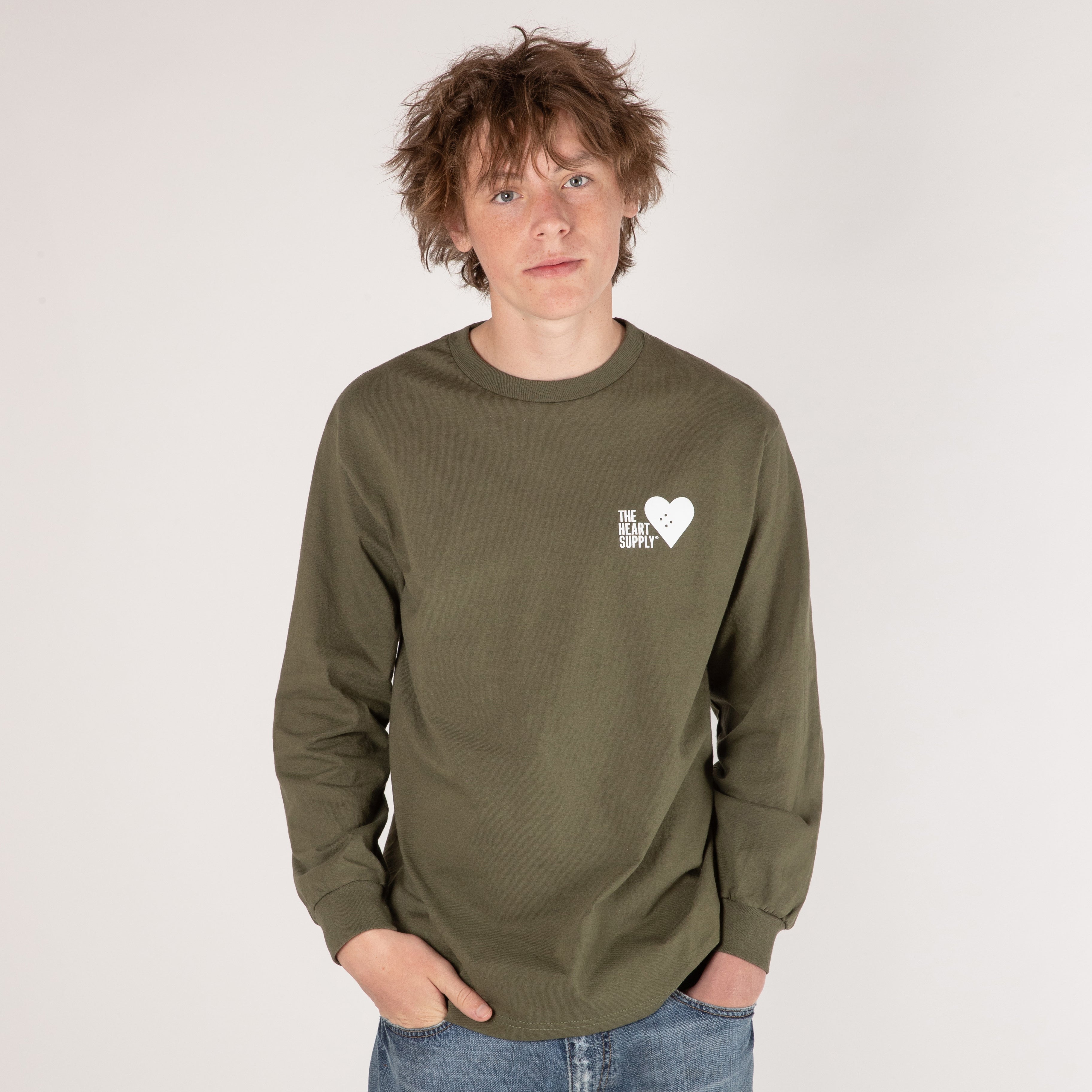 トップス everyone j.30000 logo long sleeve tee L Men's Grey Double-faced Long Sleeve Tee | Lifewear | PEdALED