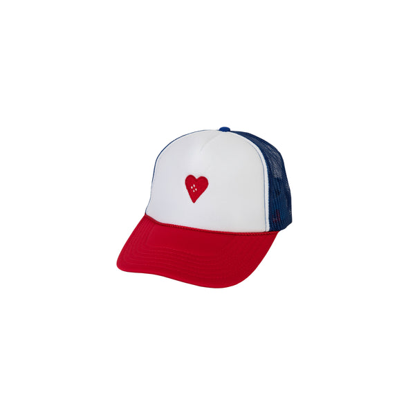 Heart Logo Trucker - RED WHITE BLUE